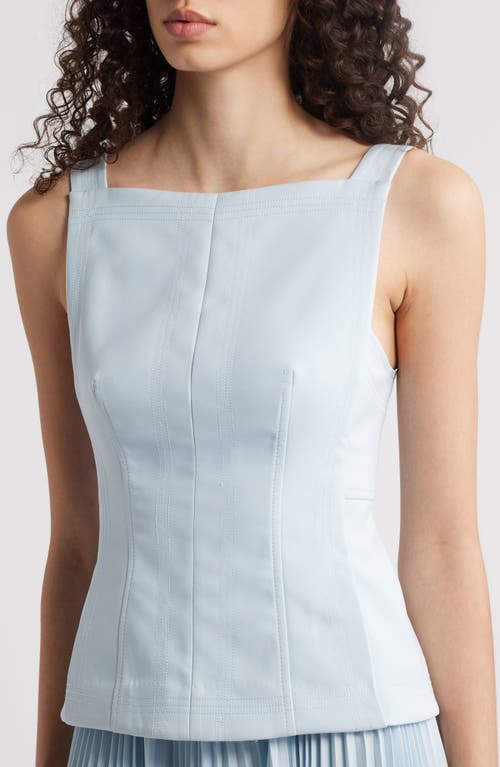 Acler Hollinshill Pleated Sleeveless Maxi Dress In Baby Blue