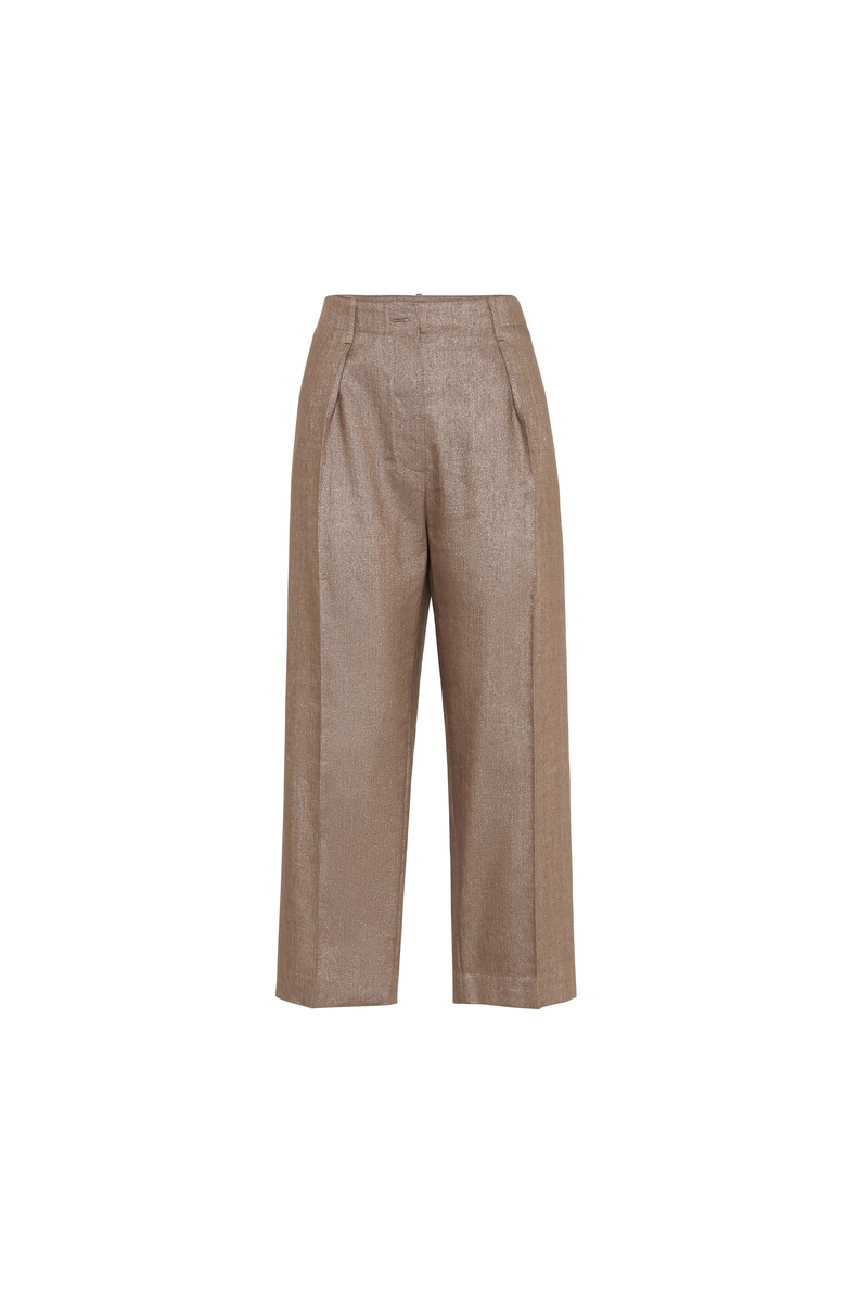 Brunello Cucinelli Pleated Chino trousers, Main, color, Hazelnut
