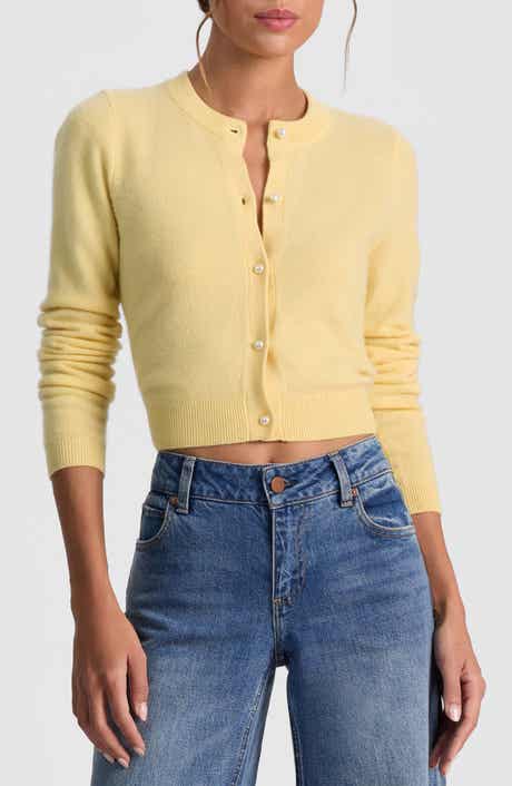 Alice + Olivia Dollie Cashmere Blend Crop Cardigan