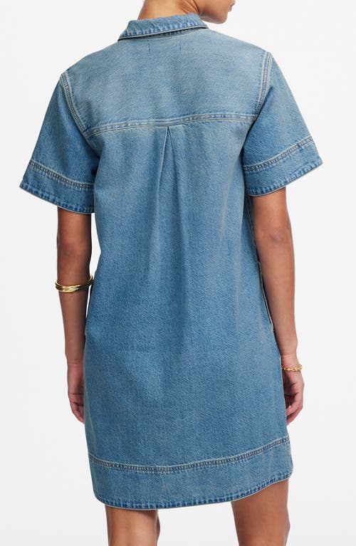 Madewell Denim Popover Dress In Blue