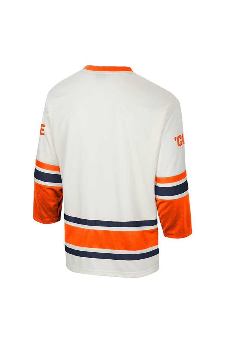 Men's Colosseum Cream Syracuse Orange Puck Proud Fashion Hockey Jersey, Alternate, color, Cream