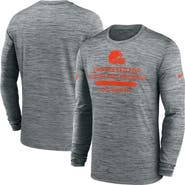 Nike Men's Nike Gray Cleveland Browns Sideline Velocity Performance Long Sleeve T-Shirt