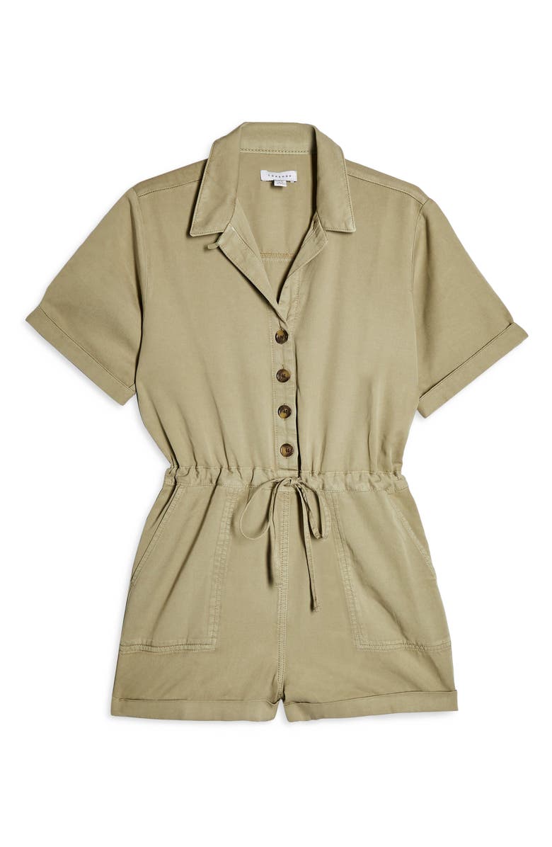 Topshop Utility Romper, Alternate, color, 
