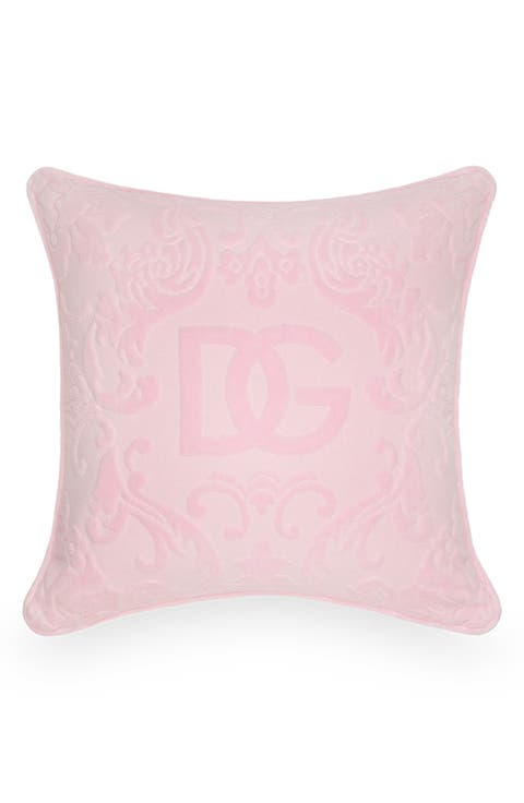 DG Logo Cotton Terry Cloth Outdoor Accent Pillow