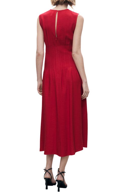 Mango Pleated Fit & Flare Dress
