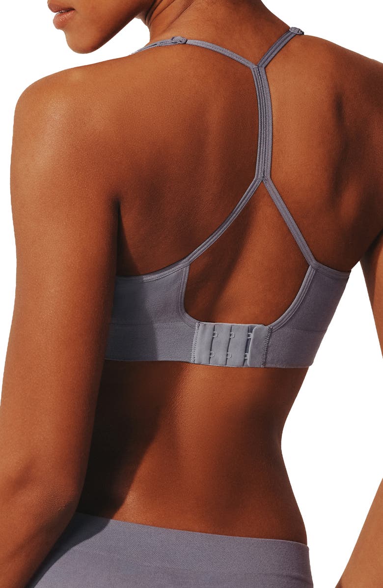 ThirdLove Seamless Stretch Cotton Blend Wireless Bralette, Alternate, color, Blue Granite