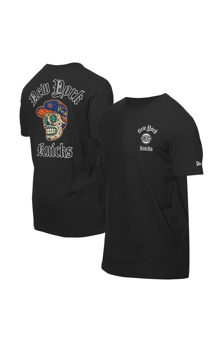 New Era Men's New Era Black New York Knicks Sugar Skulls T-Shirt, Main, color, Black