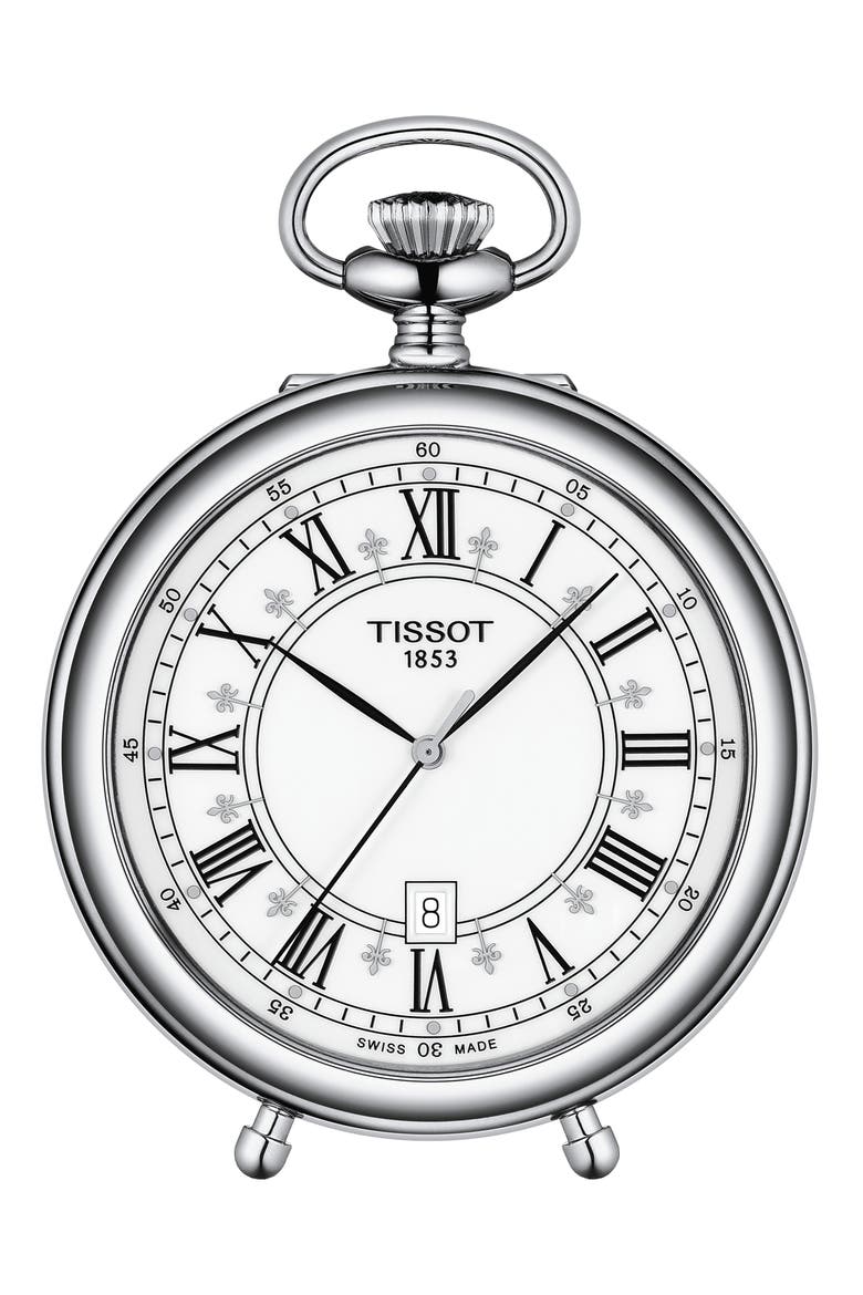 Stand Alone Pocket Watch, 49.6mm, Main, color, WHITE