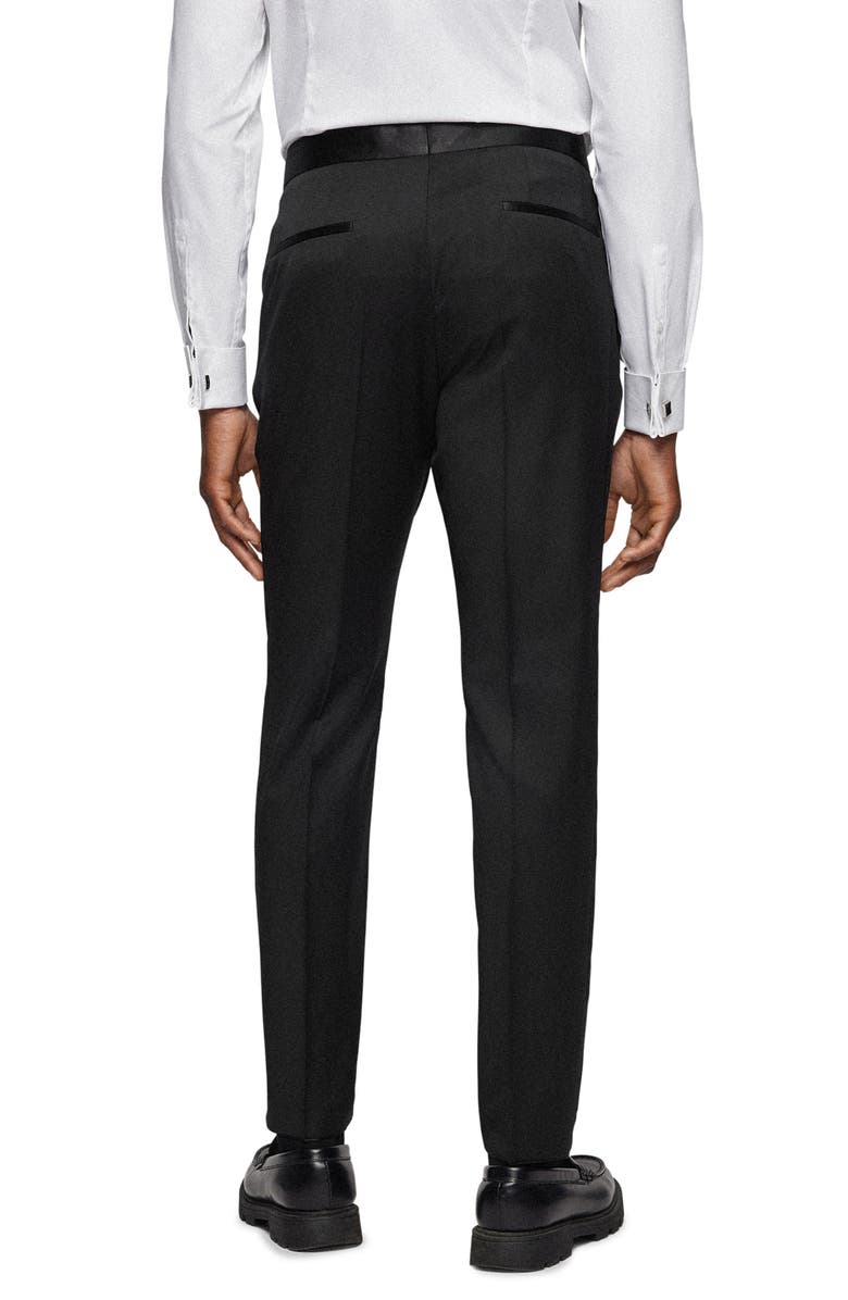 BOSS Genius Tuxedo Pants, Alternate, color, Black