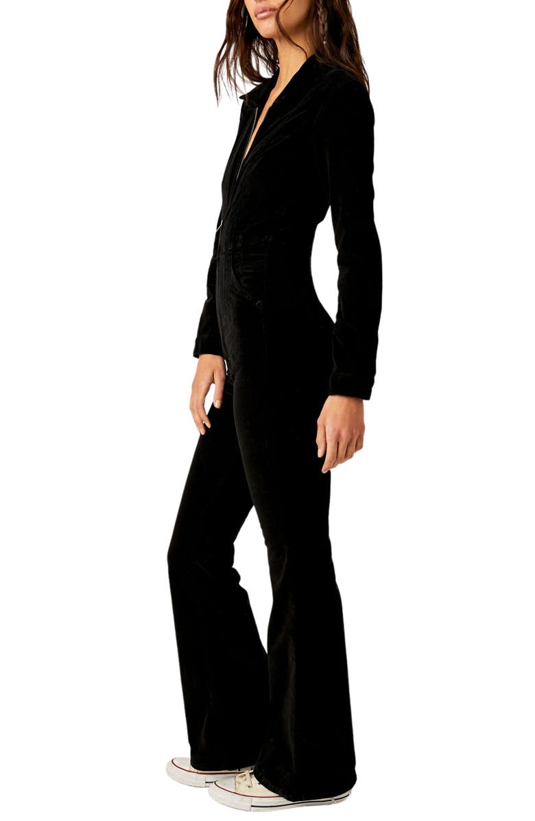 Free People Jayde Corduroy Long Sleeve Flare Jumpsuit, Alternate, color, 