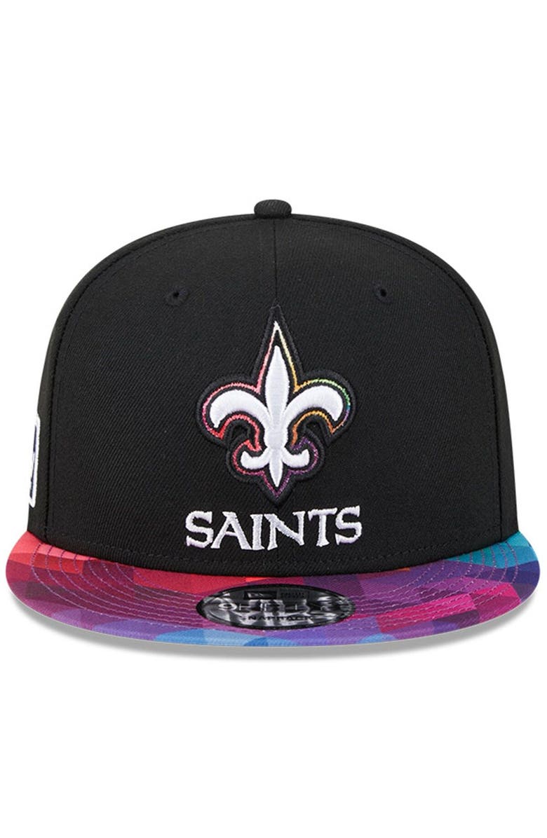New Era Men's New Era  Black New Orleans Saints 2023 NFL Crucial Catch 9FIFTY Snapback Hat, Alternate, color, 