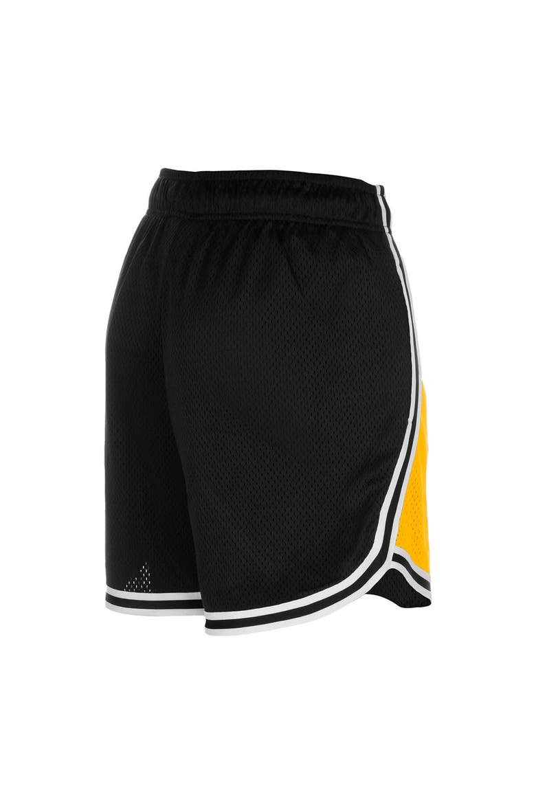 Women's New Era Gold/Black Pittsburgh Steelers Sport Classics Mesh Shorts, Alternate, color, Gold