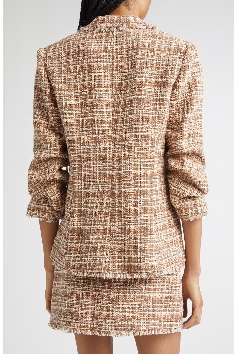 Larissa Khloe Tweed Blazer, Alternate, color, NUTMEG