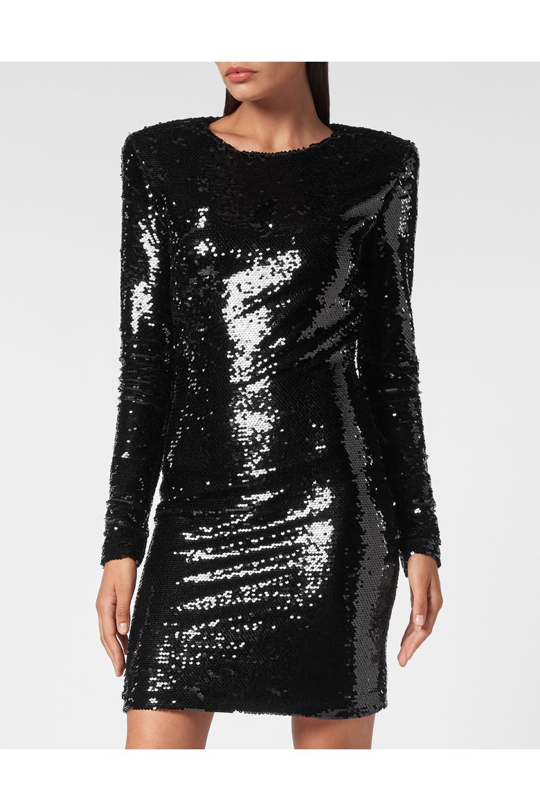 Short Dress Women, Main, color, black