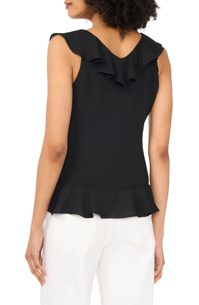 1.STATE V-Neck Ruffle Top, Alternate, color, Rich Black