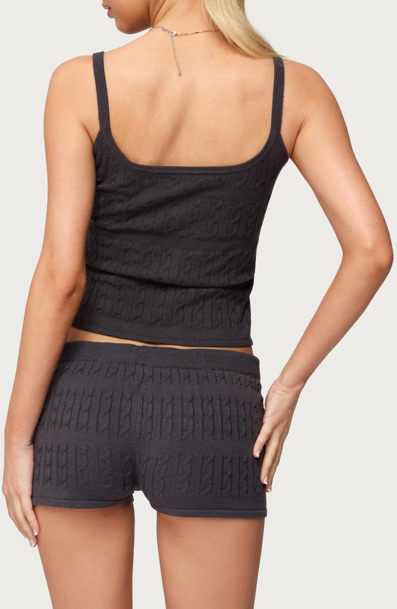 EDIKTED Nella Cable Tank, Alternate, color, Dark Gray