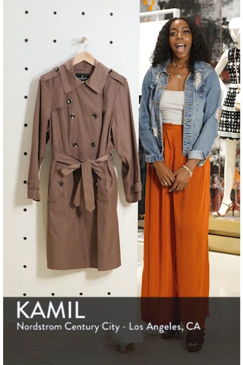 Knee Length Water Repellent Hooded Trench Coat video