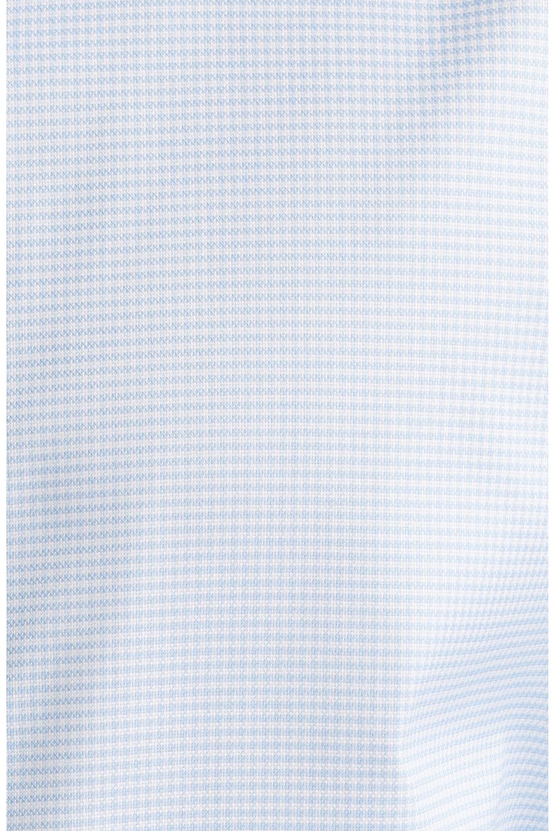 Trim Fit Houndstooth Check Stretch Cotton Dress Shirt, Alternate, color, LIGHT BLUE