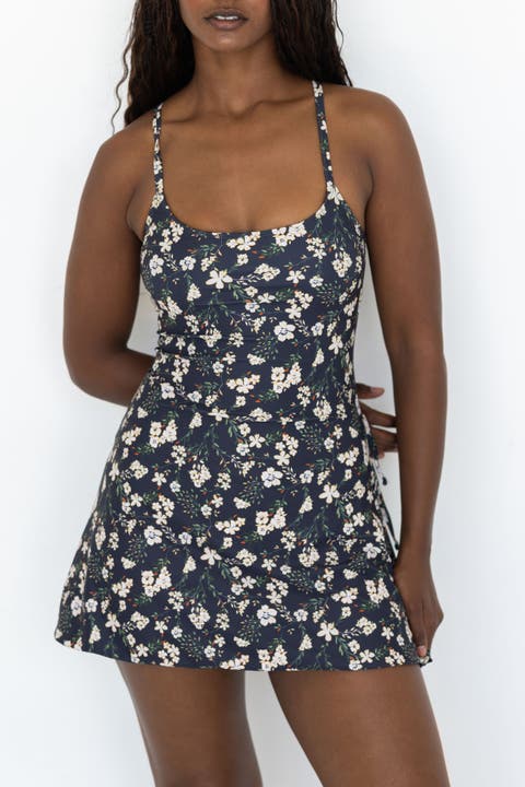 Sydney Crisscross Back Swim Dress