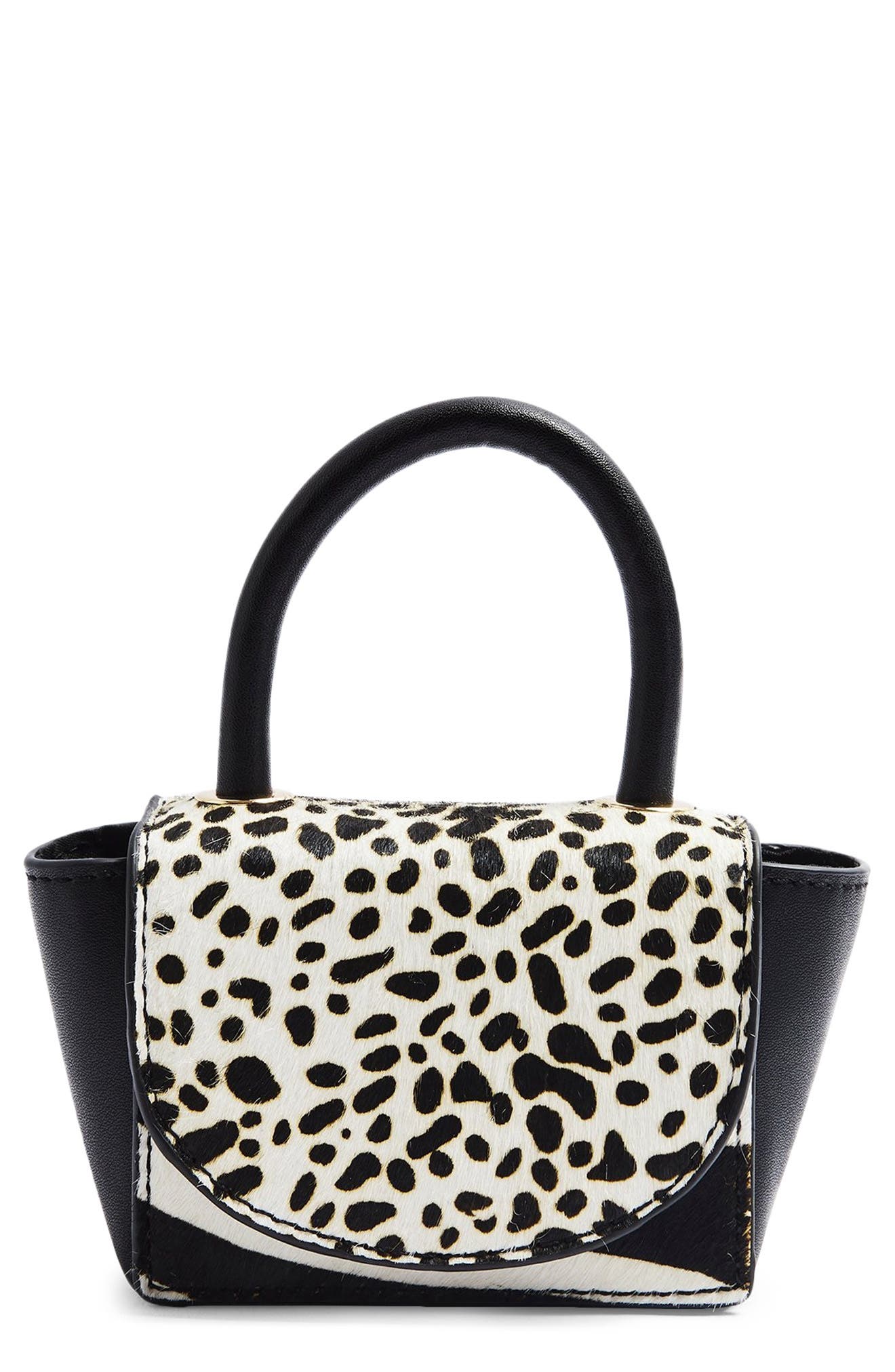 Topshop Mini Ken Faux Leather Crossbody Bag, Main, color, 