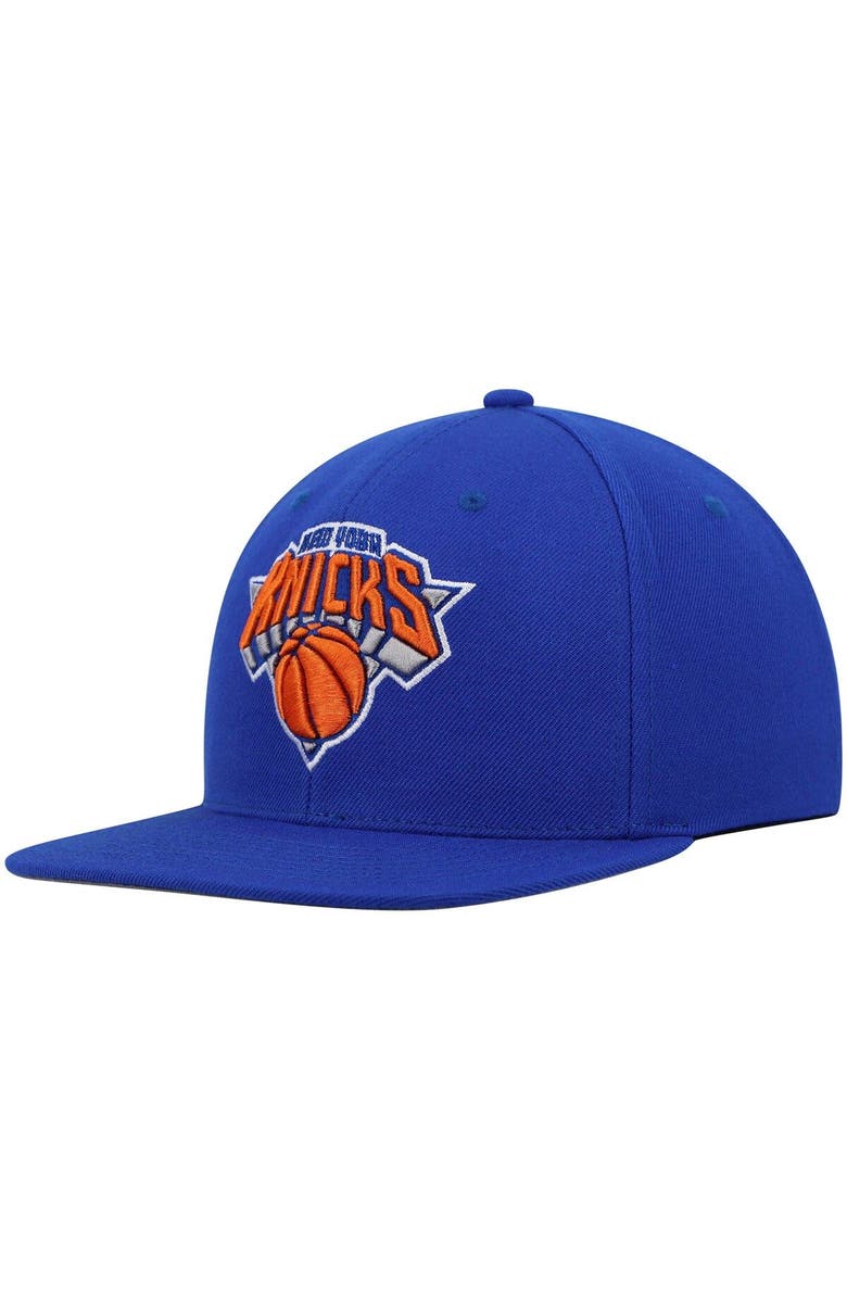Mitchell & Ness Men's Mitchell & Ness Blue New York Knicks Ground 2.0 Snapback Hat, Main, color, Blue