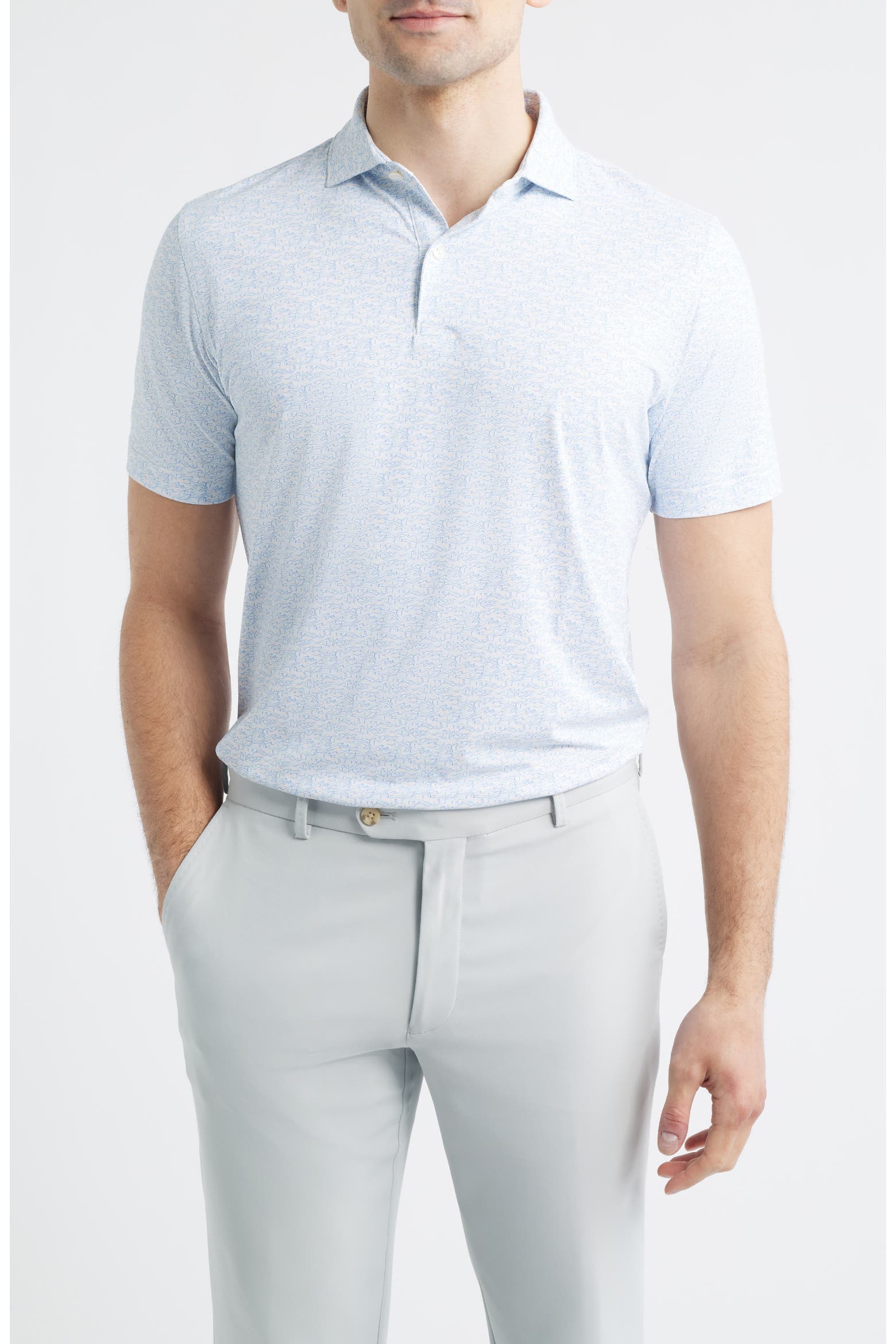 Code 1 Performance Nj Peter Millar Melody Sea Performance Jersey Golf Polo (Men) | Nordstromrack