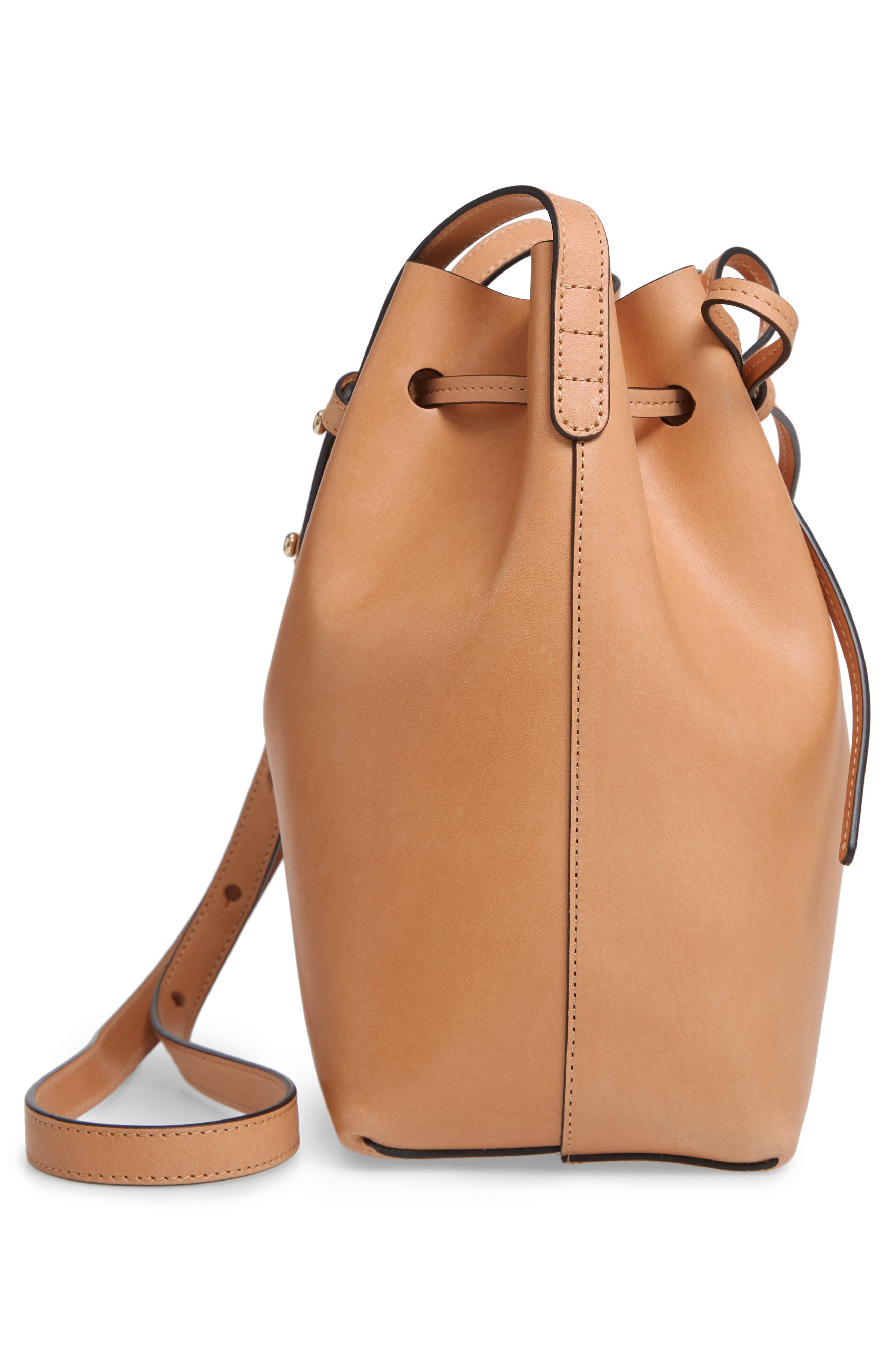 Mansur Gavriel Mini Leather Bucket Bag, Alternate, color, 
