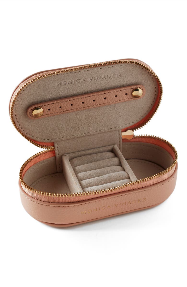Monica Vinader Leather Mini Oval Trinket Box, Alternate, color,
