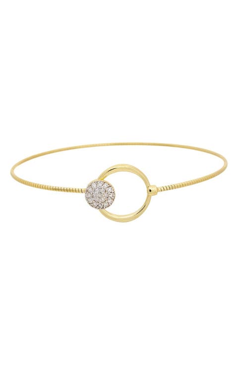 Sterling Silver Diamond Bangle Bracelet