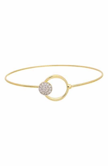Sterling Silver Diamond Bangle Bracelet