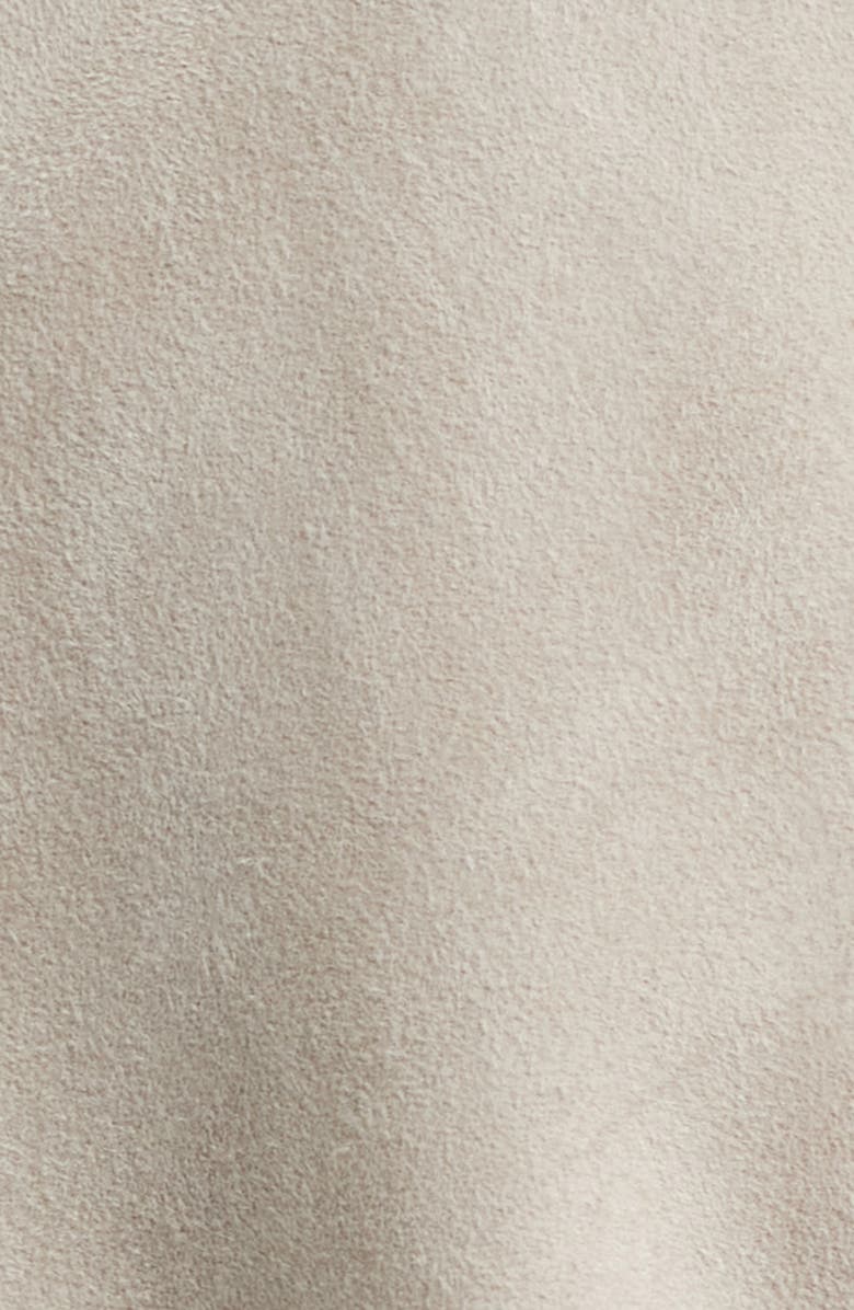 Fleurette Sylvie Suede Wrap Trench Coat, Alternate, color, Fawn