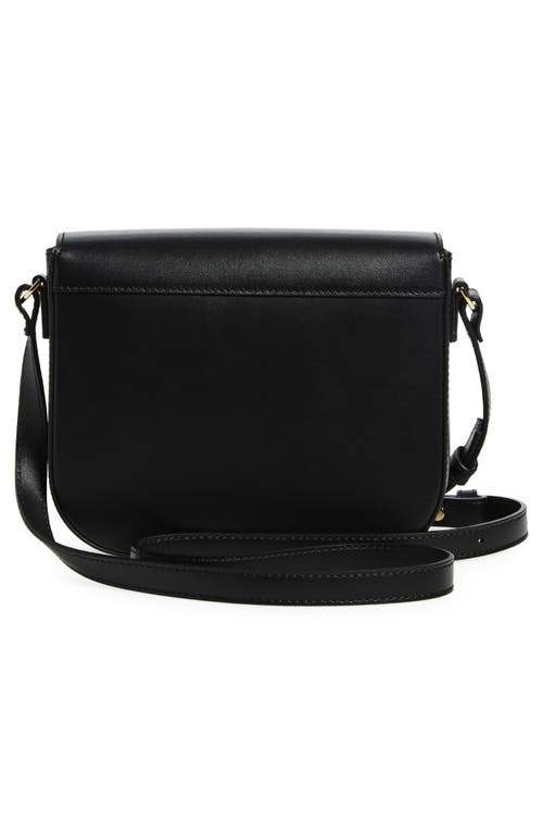 Demellier Small Vancouver Flap Leather Crossbody Bag In Black