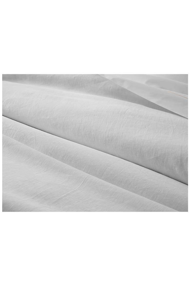 Roman Hemstitch Linen Flat Sheet, Alternate, color, WHITE