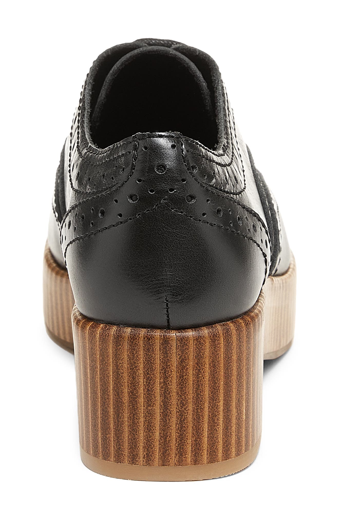 Kelsi Dagger Brooklyn Crest Platform Wingtip Oxford, Alternate, color, Black