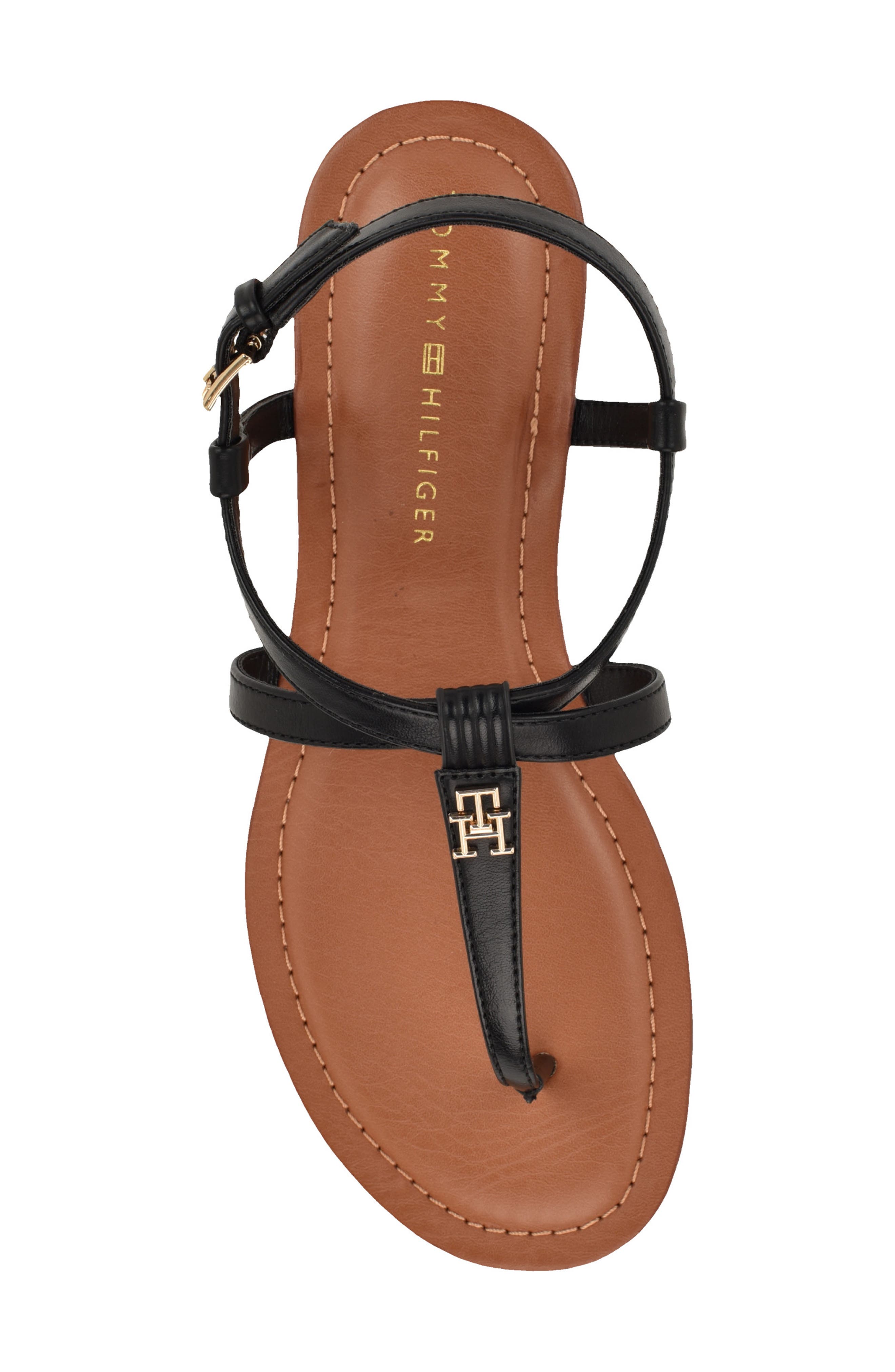 Tommy Hilfiger Lohian T-Strap Sandal, Alternate, color, Black