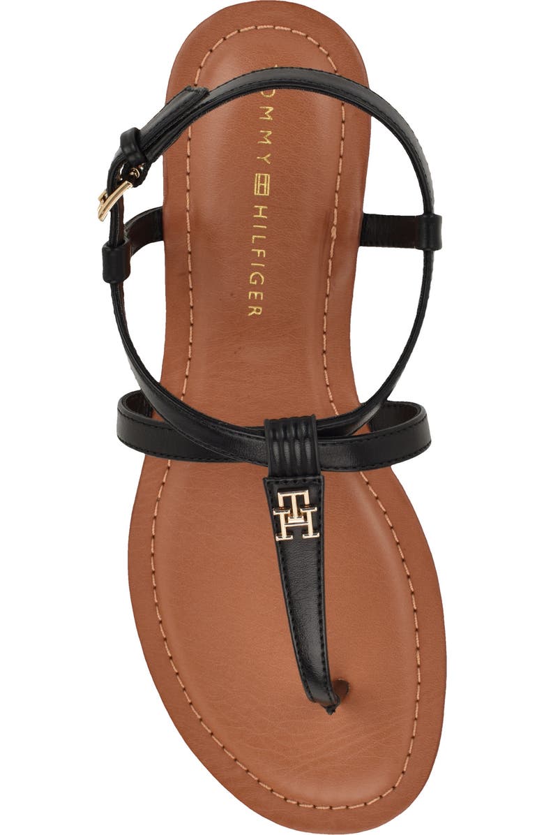 Tommy Hilfiger Lohian T-Strap Sandal, Alternate, color, Black