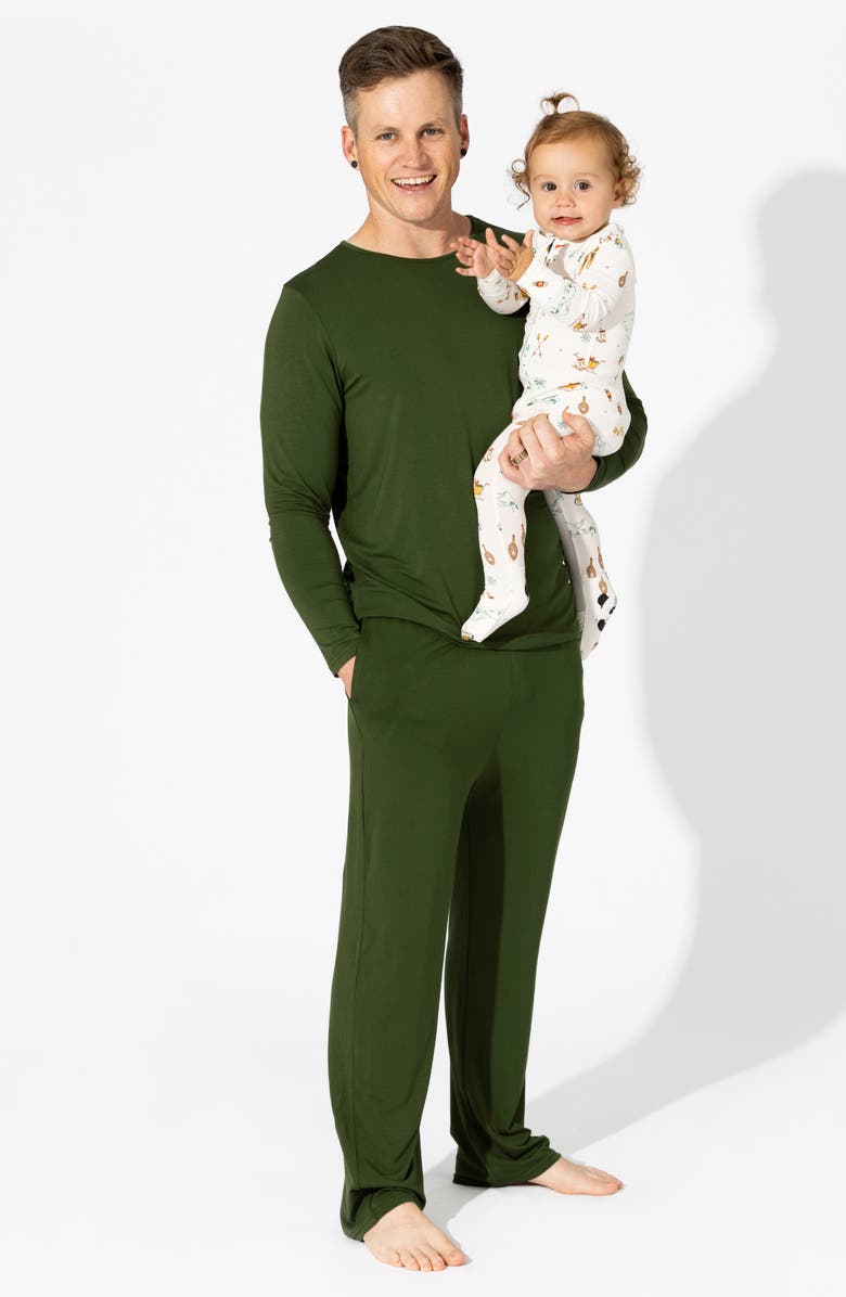 Bellabu Bear Kids' Vintage Holiday Convertible Footie Pajamas, Alternate, color, 