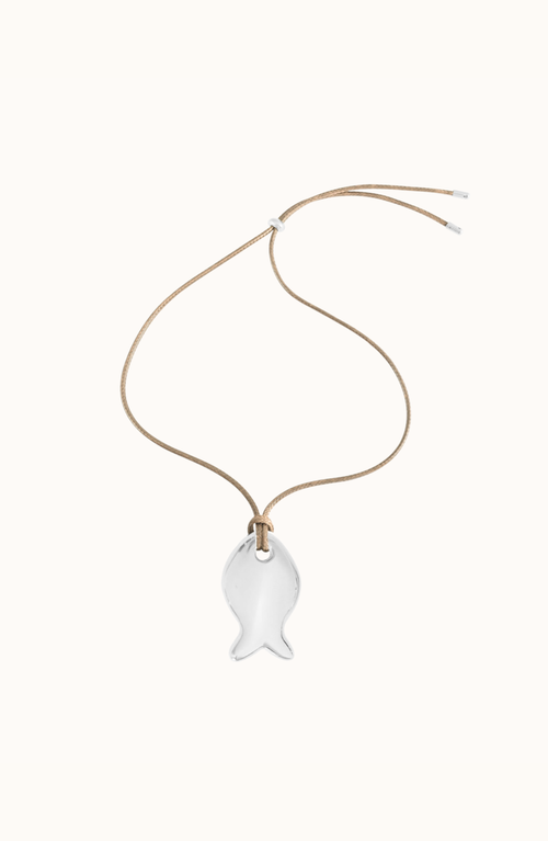Joiana Jewelry Silver Fishie Pendant Necklace In Metallic