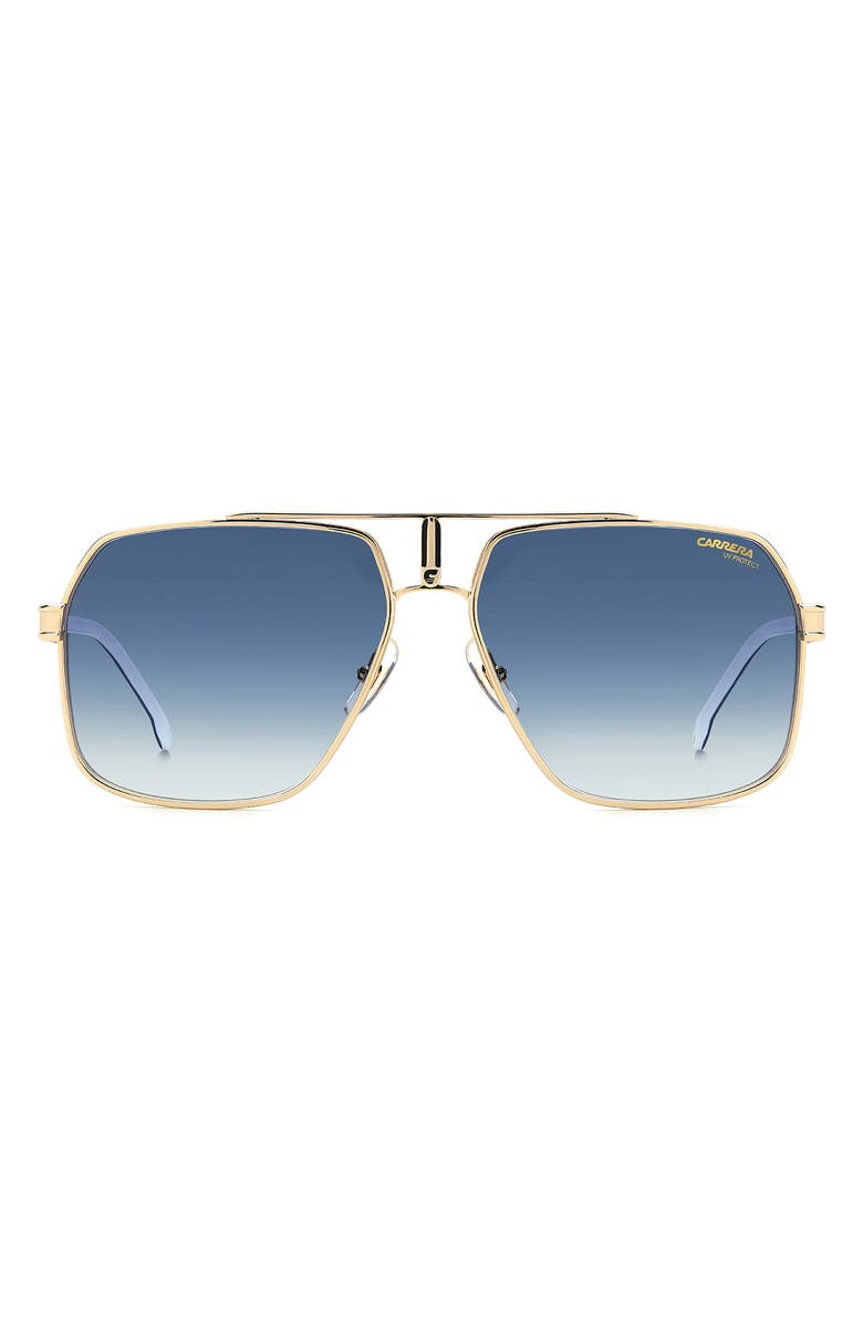 Carrera Eyewear 62mm Oversize Gradient Aviator Sunglasses, Main, color, Gold