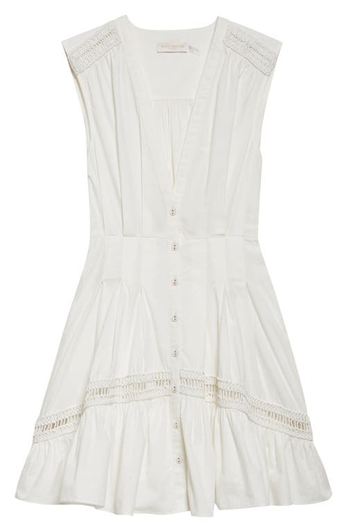 Ramy Brook Eloisa Crochet Detail Sleeveless Cotton Minidress In White