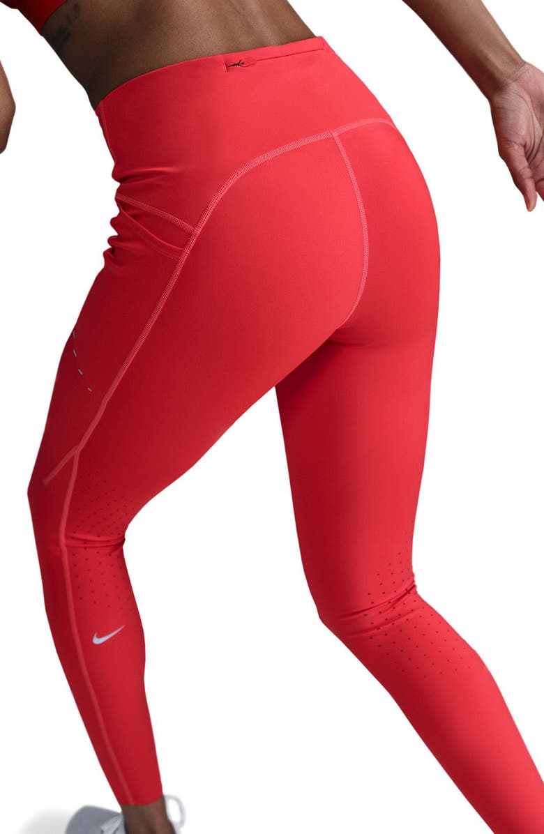 Nike Swift High-Waisted Pocket 7/8 Running Leggings, Alternate, color, Light Crimson
