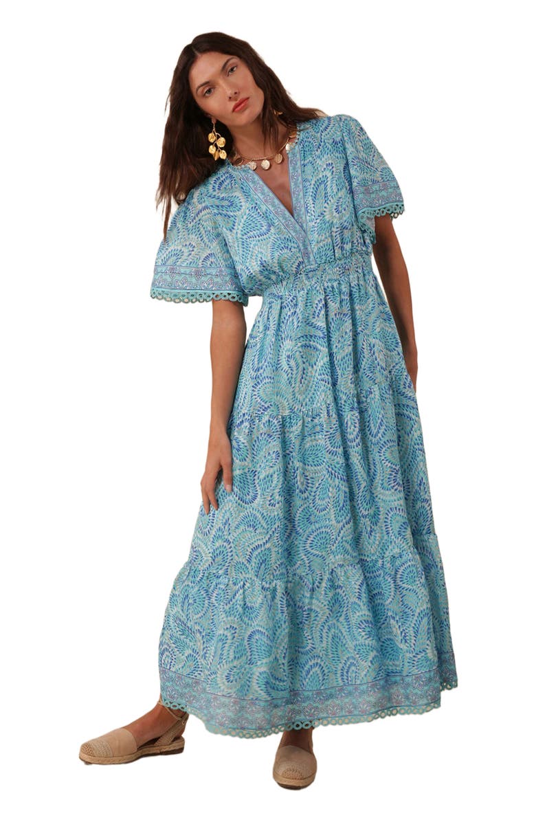 Hale Bob Kylie Linen Maxi Dress, Alternate, color,