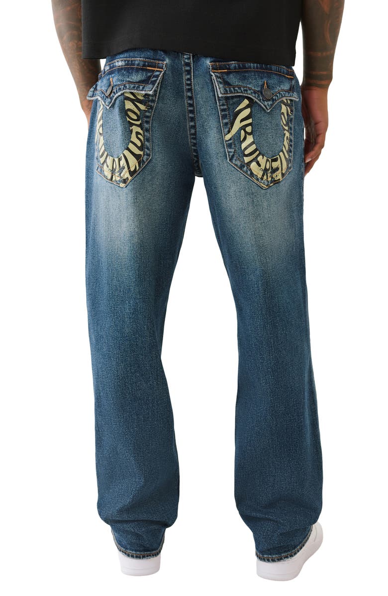 True Religion Bobby Super-T Flap Painted Baggy Jeans, Alternate, color, Ericson Pl Dark Wash