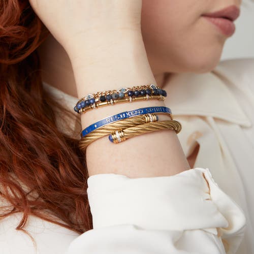 Alex And Ani Evil Eye Stranded Bracelet Set In Gold