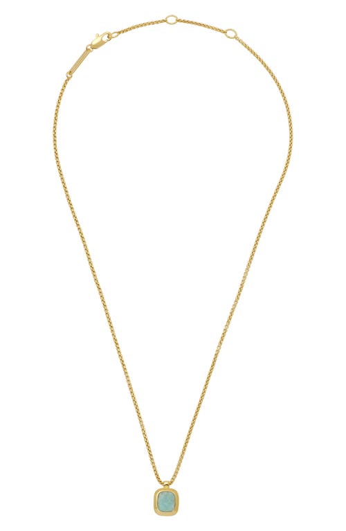 Estella Bartlett Malachite Tablet Pendant Necklace In Gold
