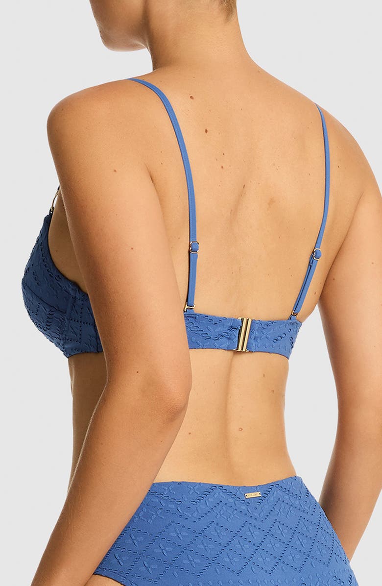 Sea Level Toscana Underwire Balconette Bikini Top, Alternate, color, Denim Blue