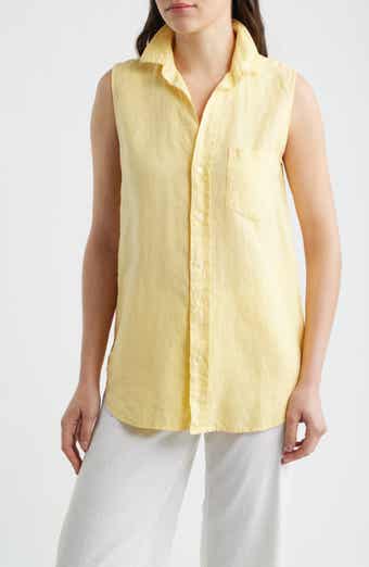Finley Sleeveless Linen Button-Up Shirt