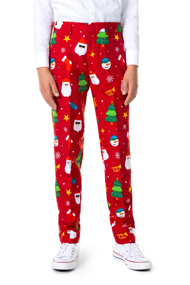 Kids' Festivity Suit, Alternate, color, RED