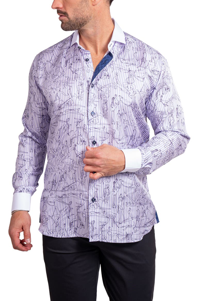 Einstein Ascension 0203 Contemporary Fit Button-Up Shirt, Alternate, color, WHITE