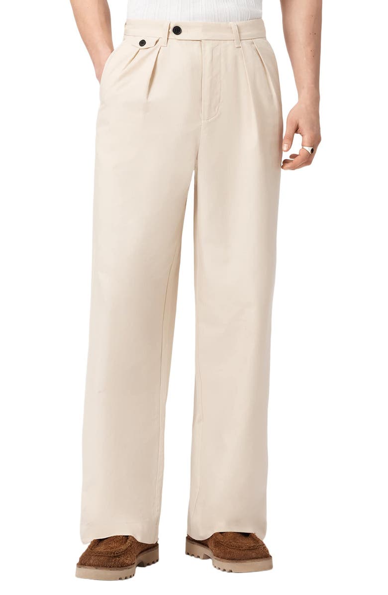AllSaints Conway Cotton Pants, Main, color, Sandshell Taupe